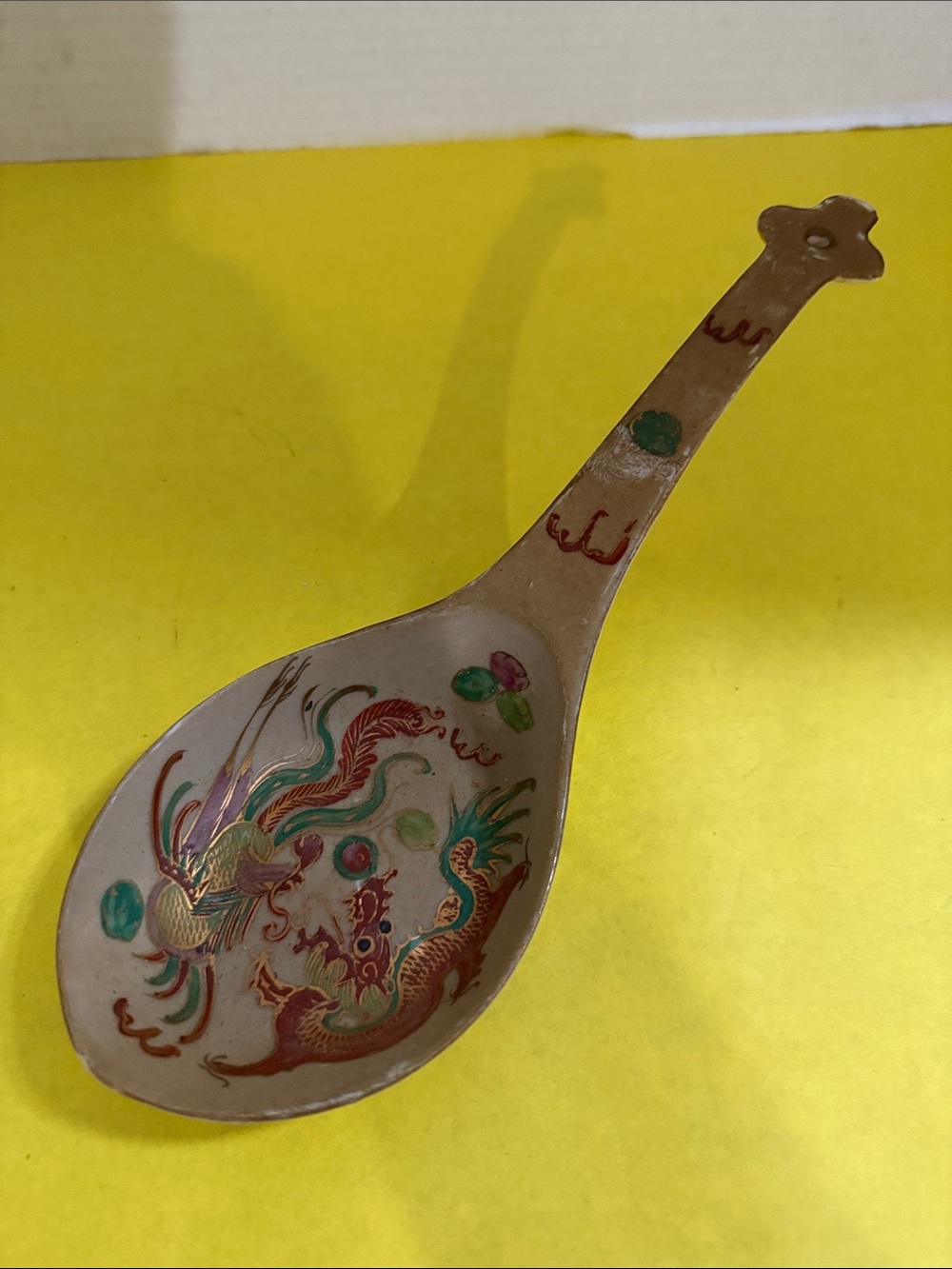 Hand-Painted Dragon Decorative Spoon - Multicolor